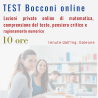 Test online Bocconi - Lezioni private online con l'Ing. Galeone - 10 ore
