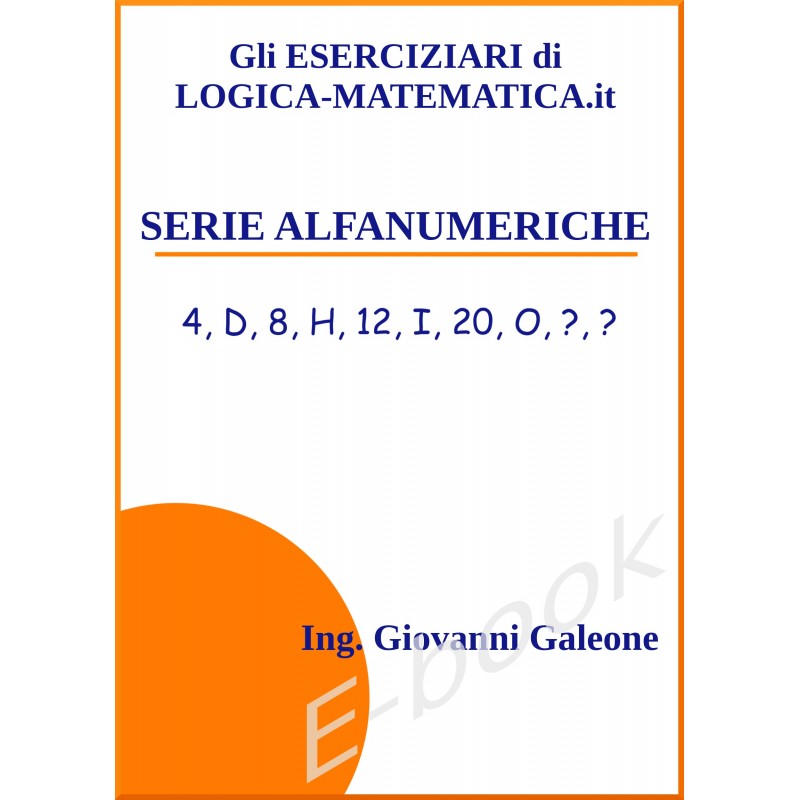Copertina Serie Alfanumeriche PDF - quiz per concorsi pubblici, militari e test di ammissione all'Università